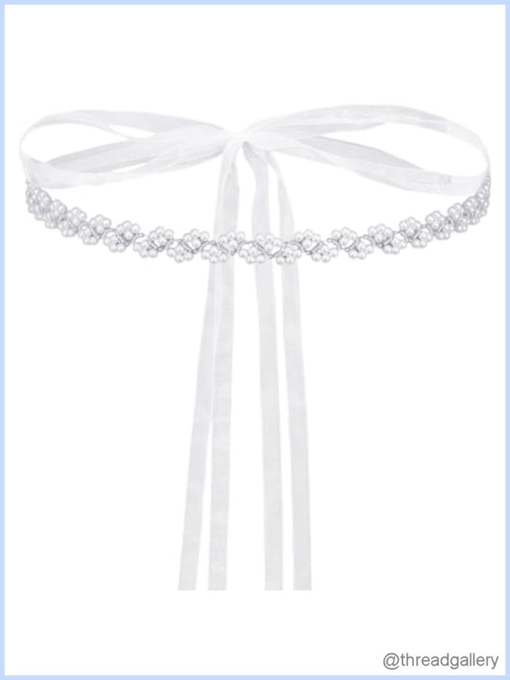 Pearl Bridal Belt Beaded Wedding Sash Organza Ribbon Bridesmaid Accessory